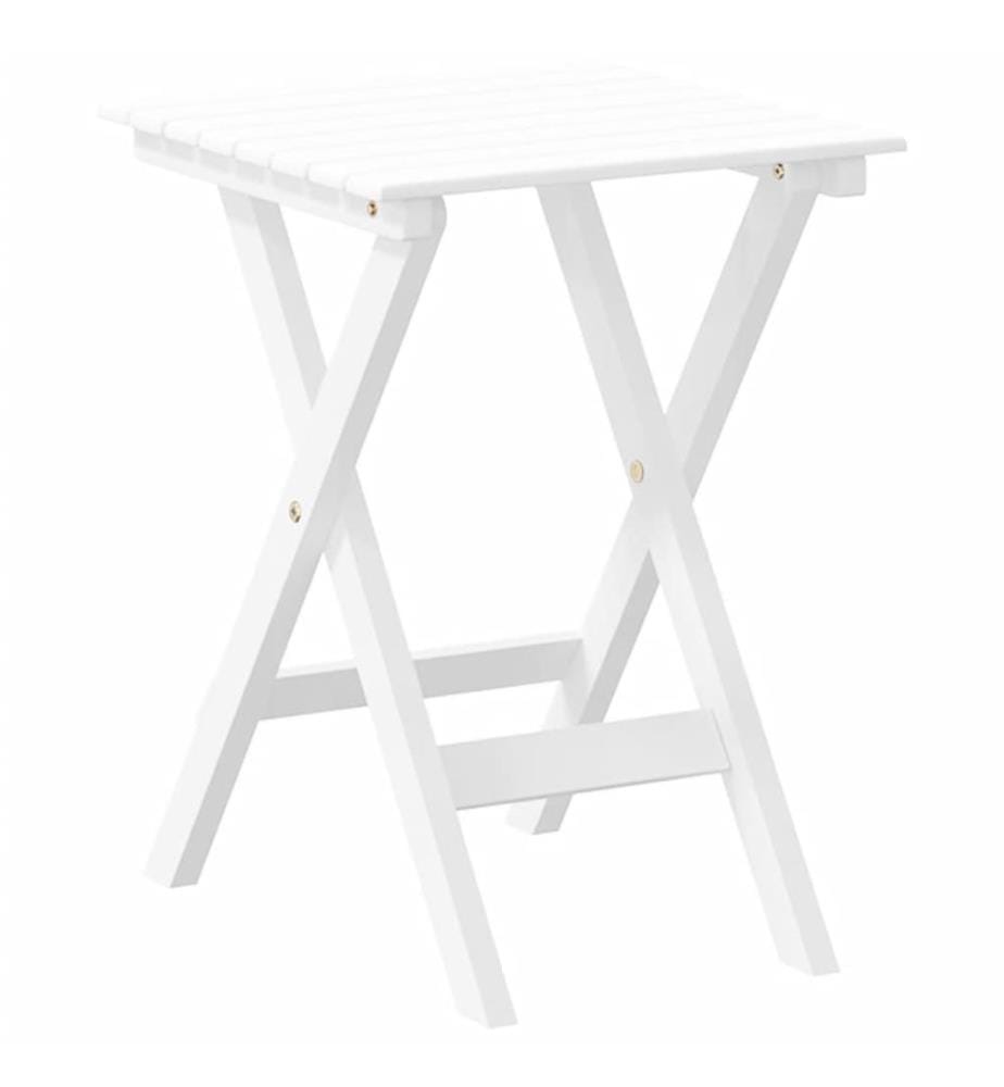 Chaise à bascule avec table pliable blanc bois massif peuplier