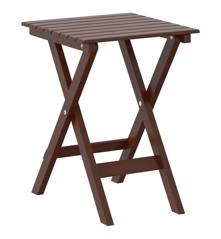 Chaises à bascule lot de 2 table pliable marron massif peuplier