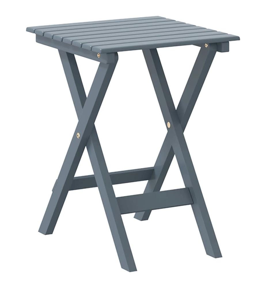 Chaises à bascule lot de 2 table pliable gris massif peuplier