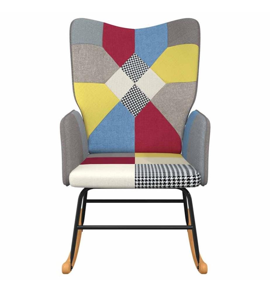 Chaise à bascule Patchwork Tissu
