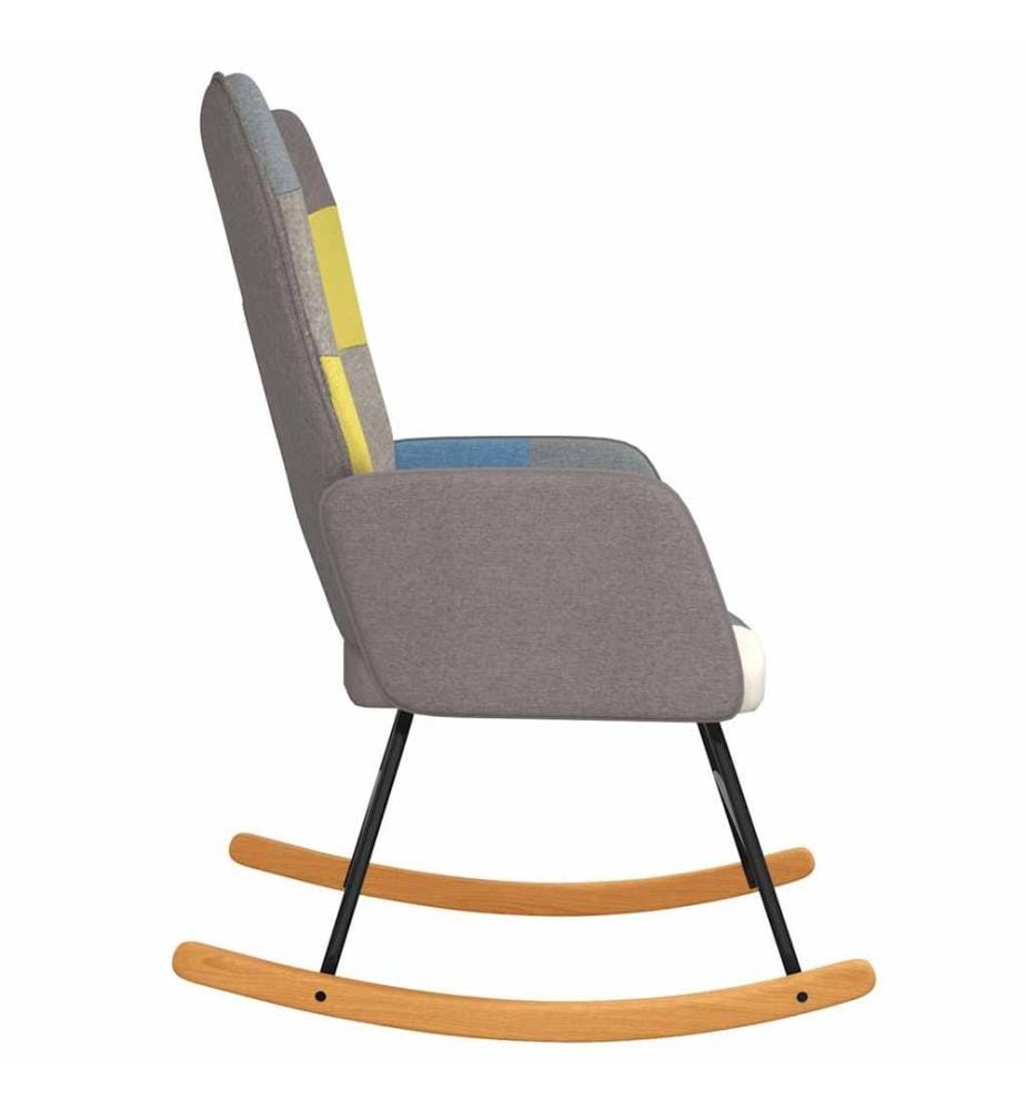 Chaise à bascule Patchwork Tissu