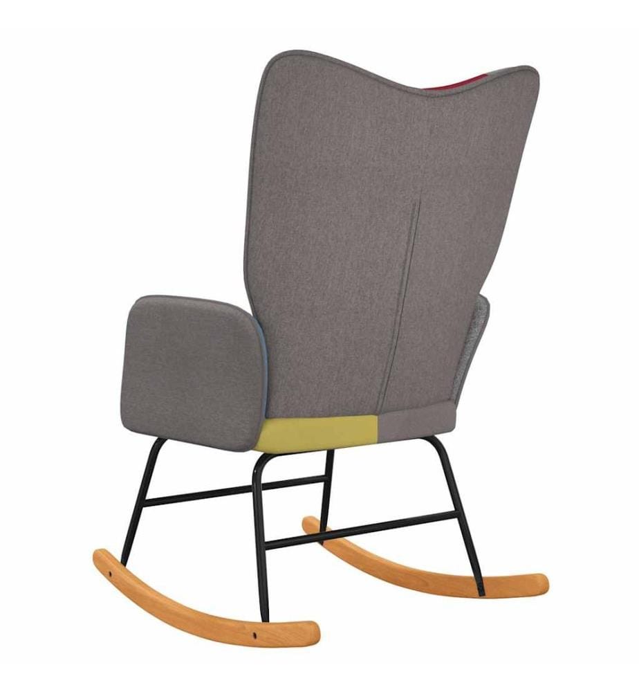 Chaise à bascule Patchwork Tissu