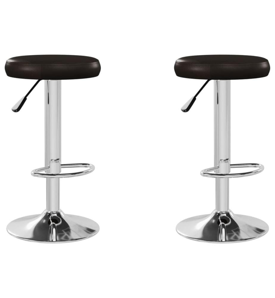 Barhocker 2 Stk. Braun Kunstleder