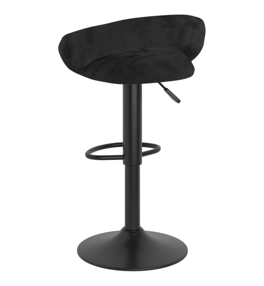 Tabourets de bar lot de 2 noir velours