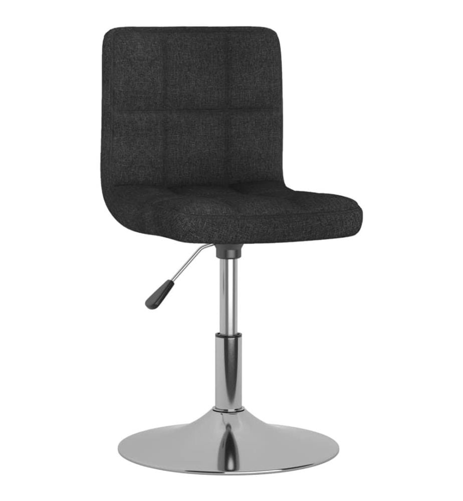 Chaises pivotantes à manger lot de 2 noir tissu