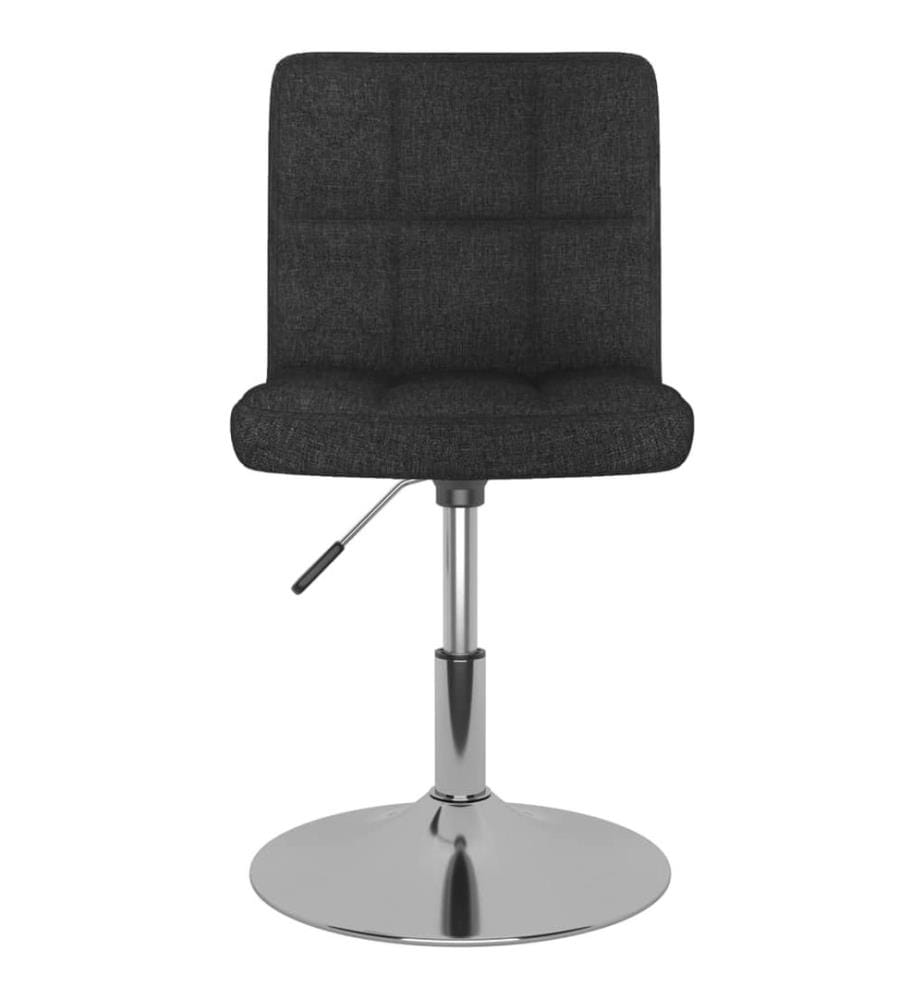 Chaises pivotantes à manger lot de 2 noir tissu
