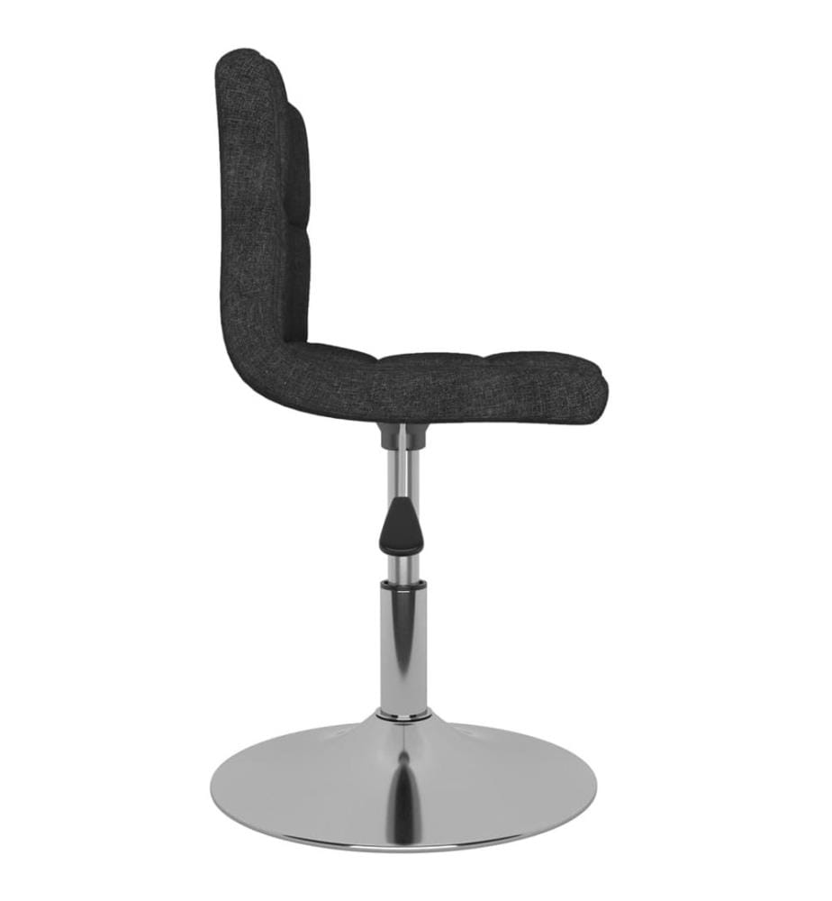Chaises pivotantes à manger lot de 2 noir tissu