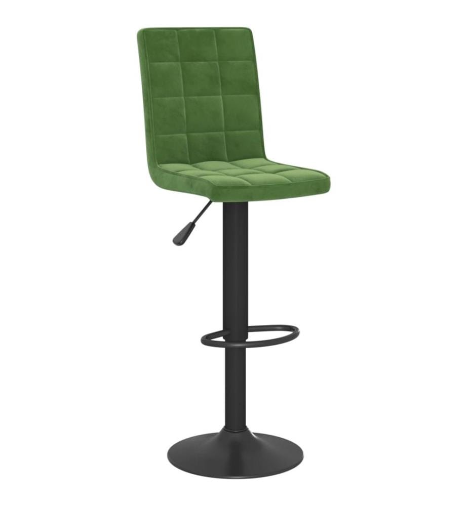 Tabourets de bar lot de 2 vert foncé velours