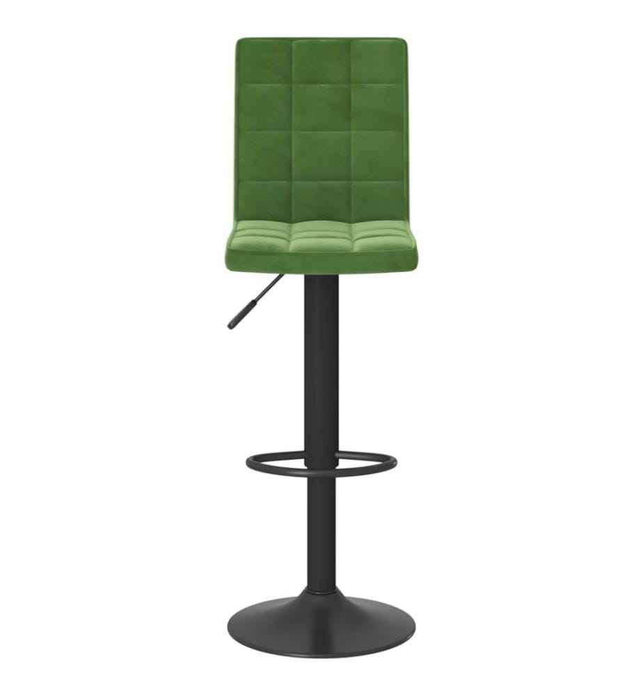 Tabourets de bar lot de 2 vert foncé velours