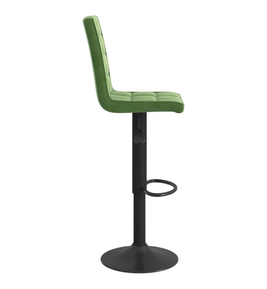 Tabourets de bar lot de 2 vert foncé velours