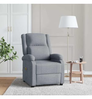 Fauteuil de massage Gris clair Tissu