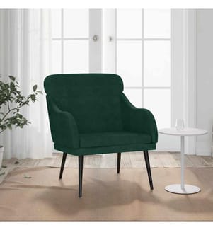 Fauteuil Vert foncé 63x76x80 cm Velours