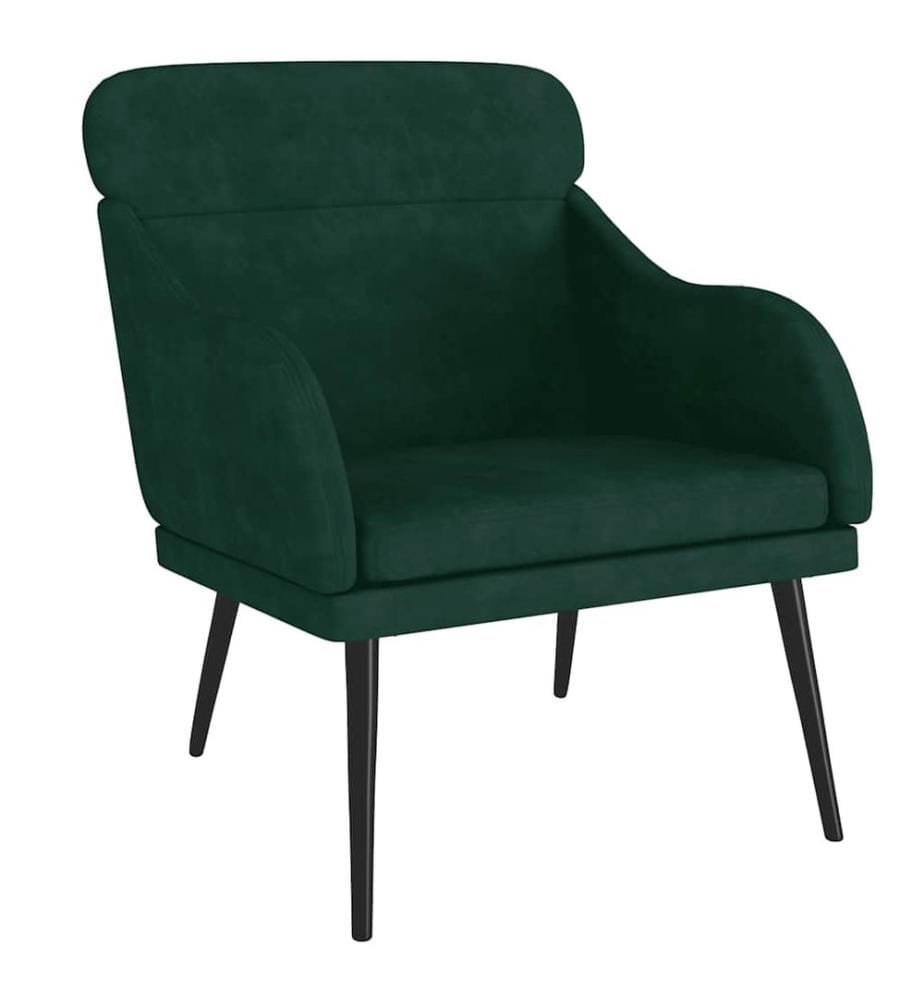 Sessel Dunkelgrün 63x76x80 cm Samt