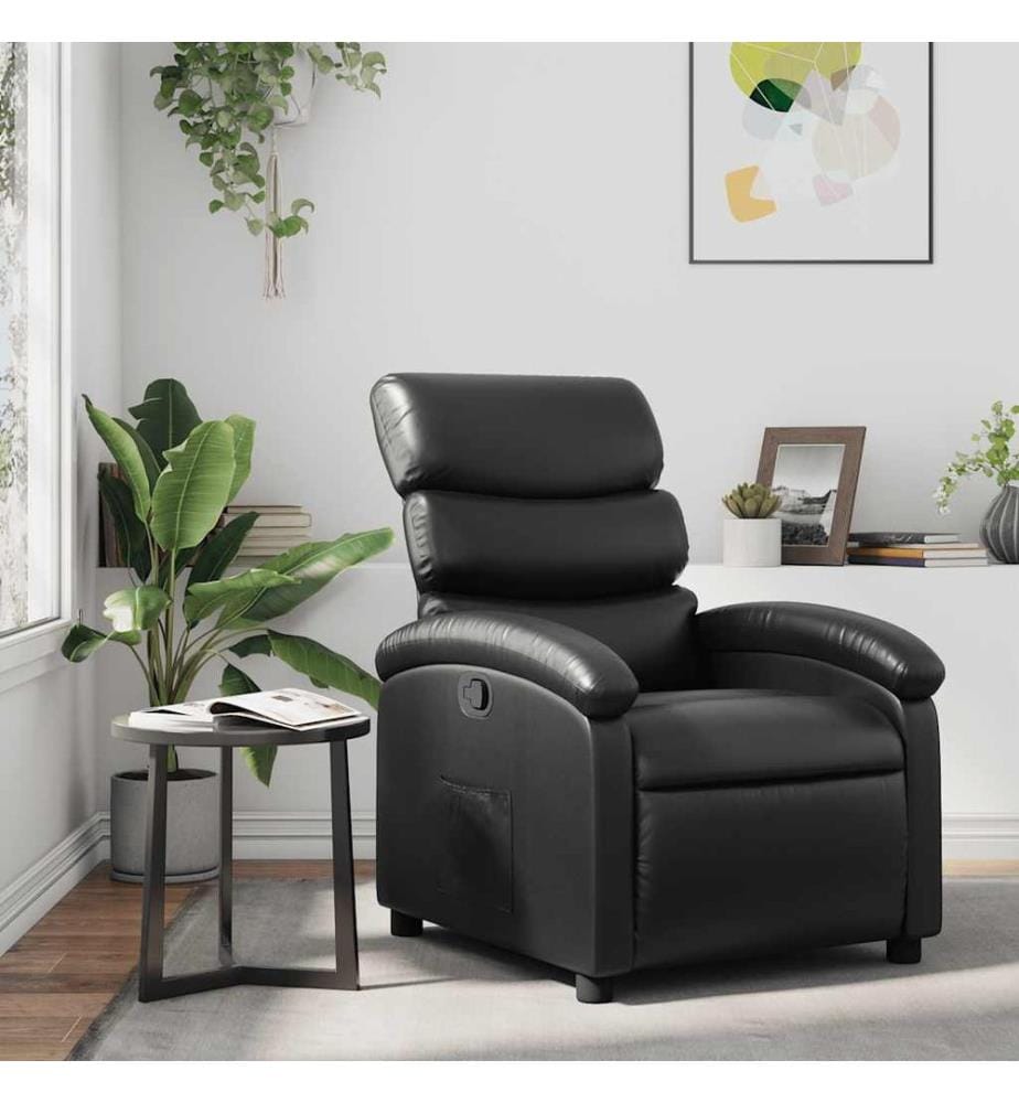 Relaxsessel Schwarz Kunstleder