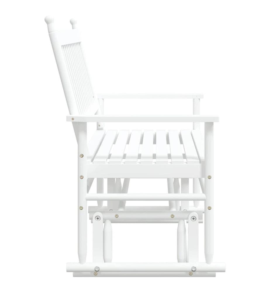 Schaukelbank Weiss 118x70x104,5 cm Massivholz Pappel