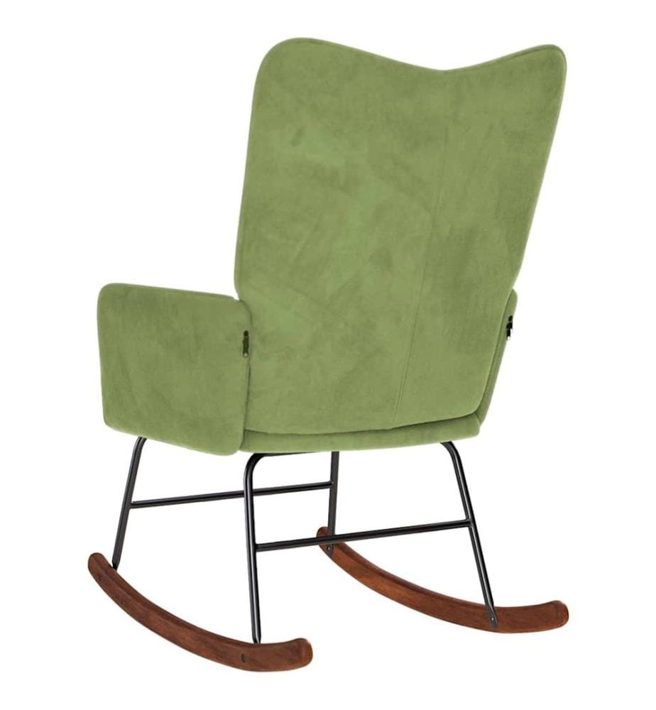 Chaise à bascule Vert clair Velours