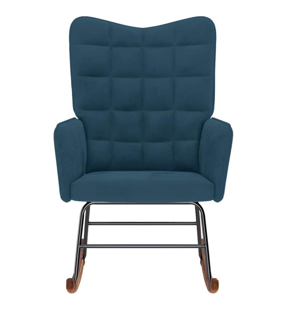 Chaise à bascule Bleu Velours