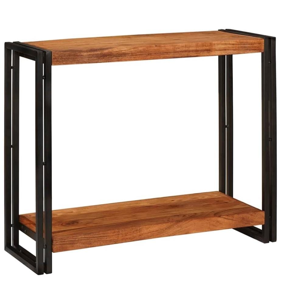 Table console Marron 90 x 33 x 75 cm Bois d'Acacia Massif