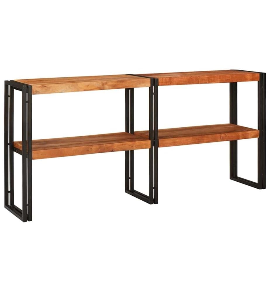 Konsolentisch Braun 160 x 33 x 75 cm Massivholz Akazie