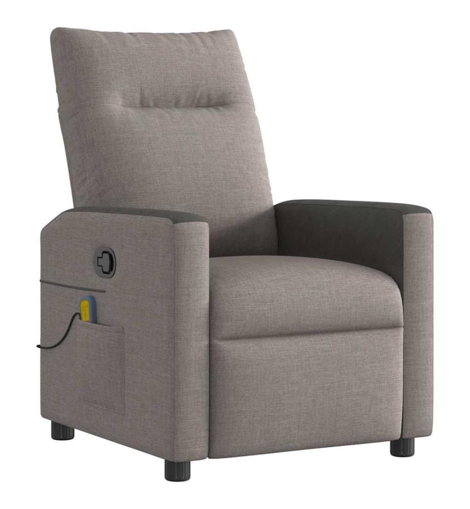 Massagesessel Taupe Stoff