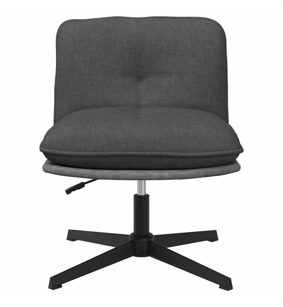 Chaise pivotante de bureau Gris foncé Tissu