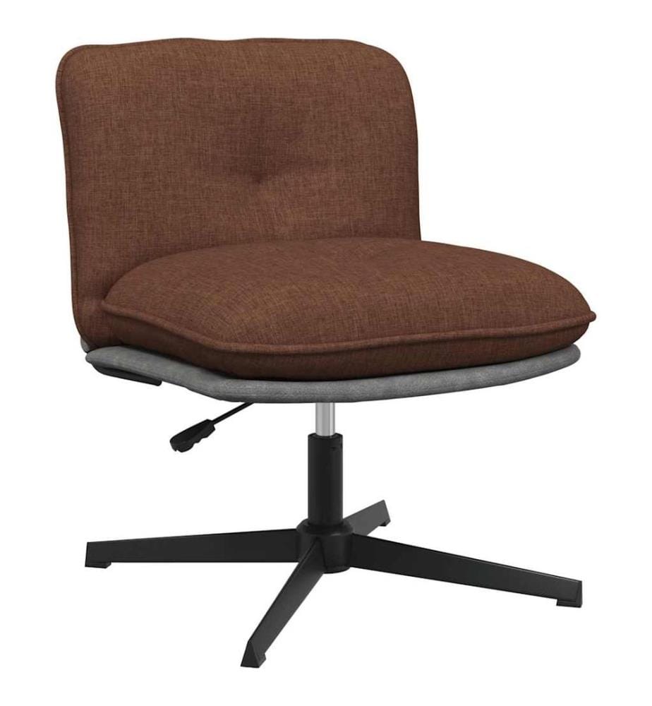 Chaise pivotante de bureau Marron Tissu