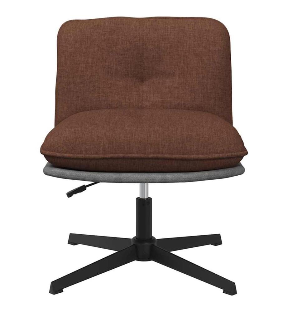 Chaise pivotante de bureau Marron Tissu