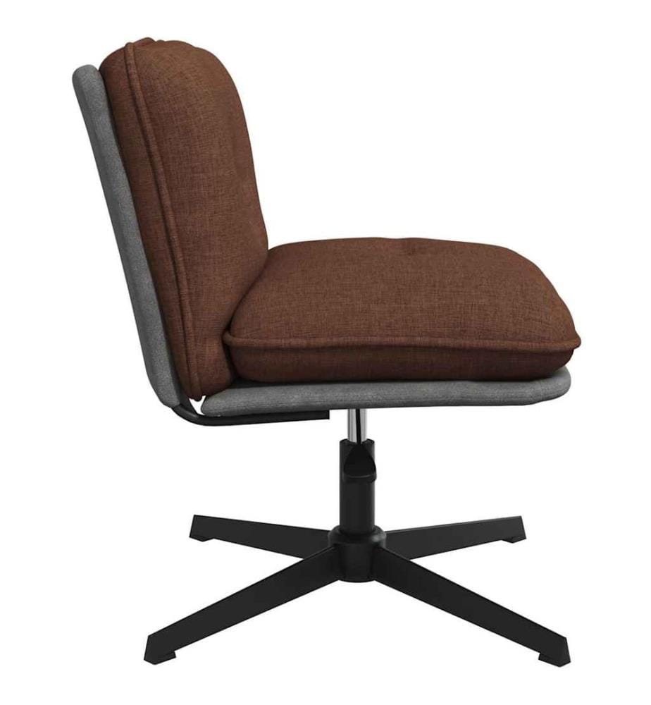 Chaise pivotante de bureau Marron Tissu
