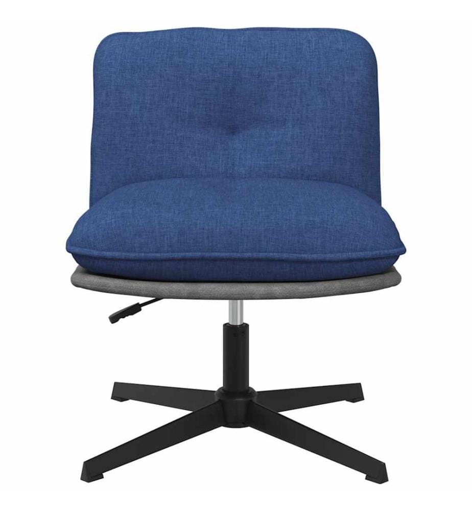 Chaise pivotante de bureau Bleu Tissu