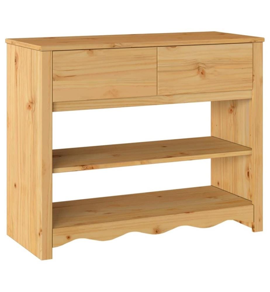 Konsolentisch mit Schubladen Drammen Eiche 89,5 x 37 x 73 cm
