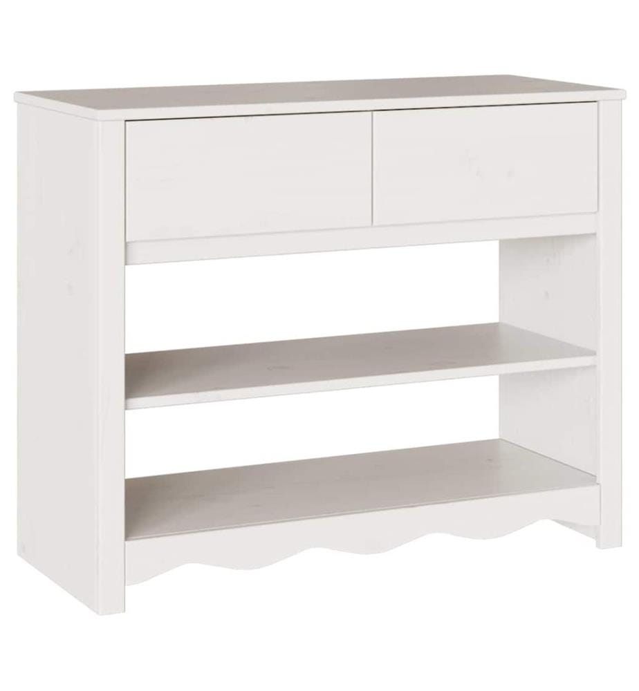 Konsolentisch mit Schubladen Drammen Weiss 89,5 x 37 x 73 cm