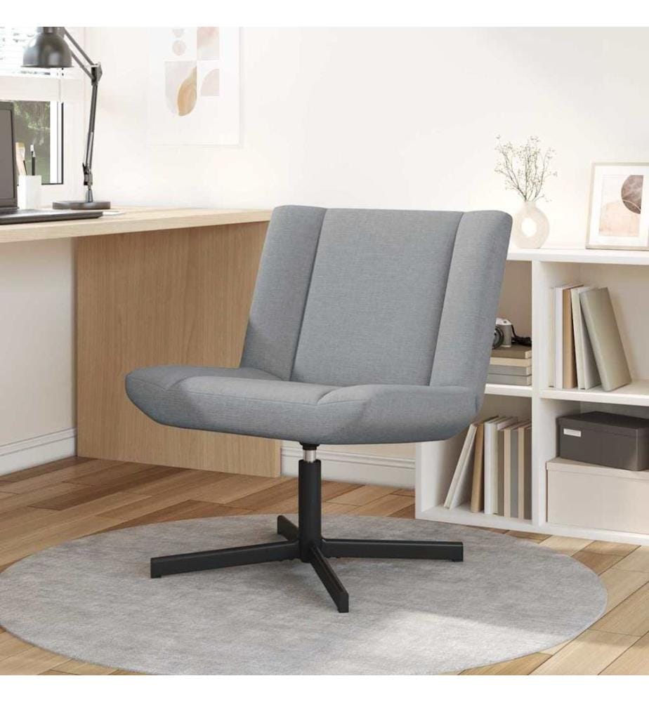 Chaise pivotante Gris clair 63 x 75 x 76 cm tissu