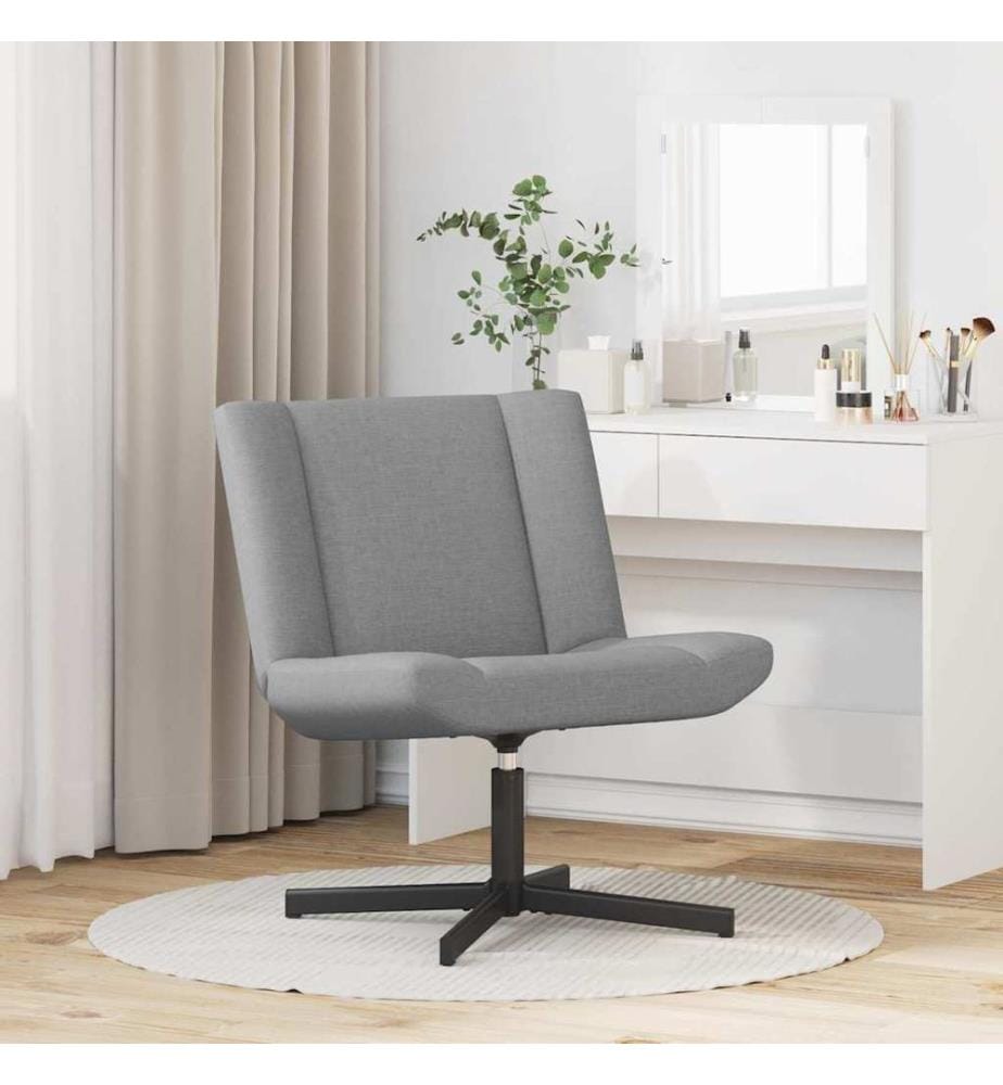 Chaise pivotante Gris clair 63 x 75 x 76 cm tissu