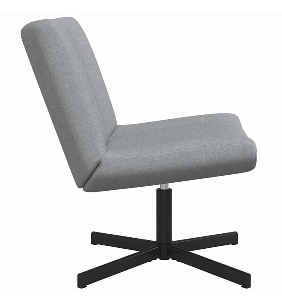 Chaise pivotante Gris clair 63 x 75 x 76 cm tissu