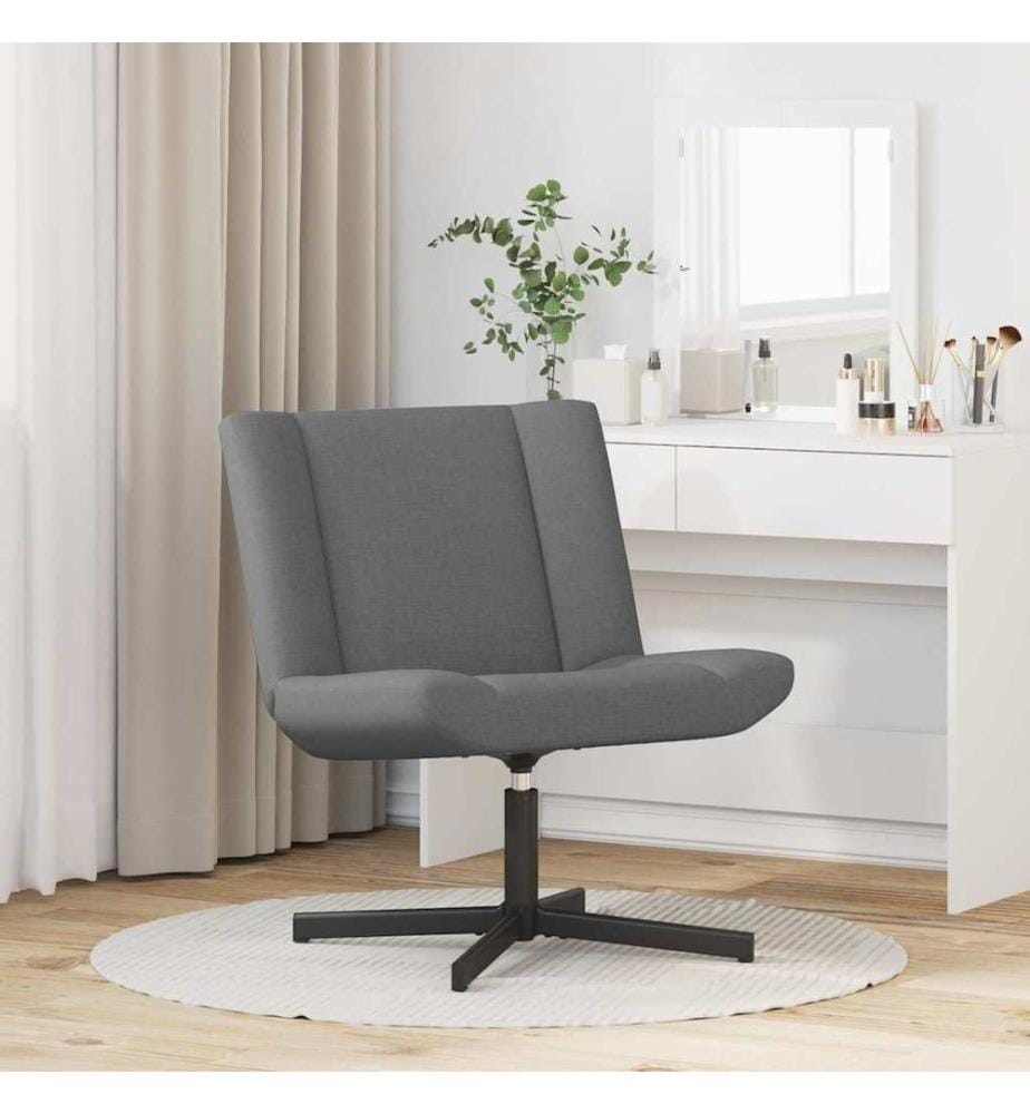 Chaise pivotante Gris foncé 63 x 75 x 76 cm tissu