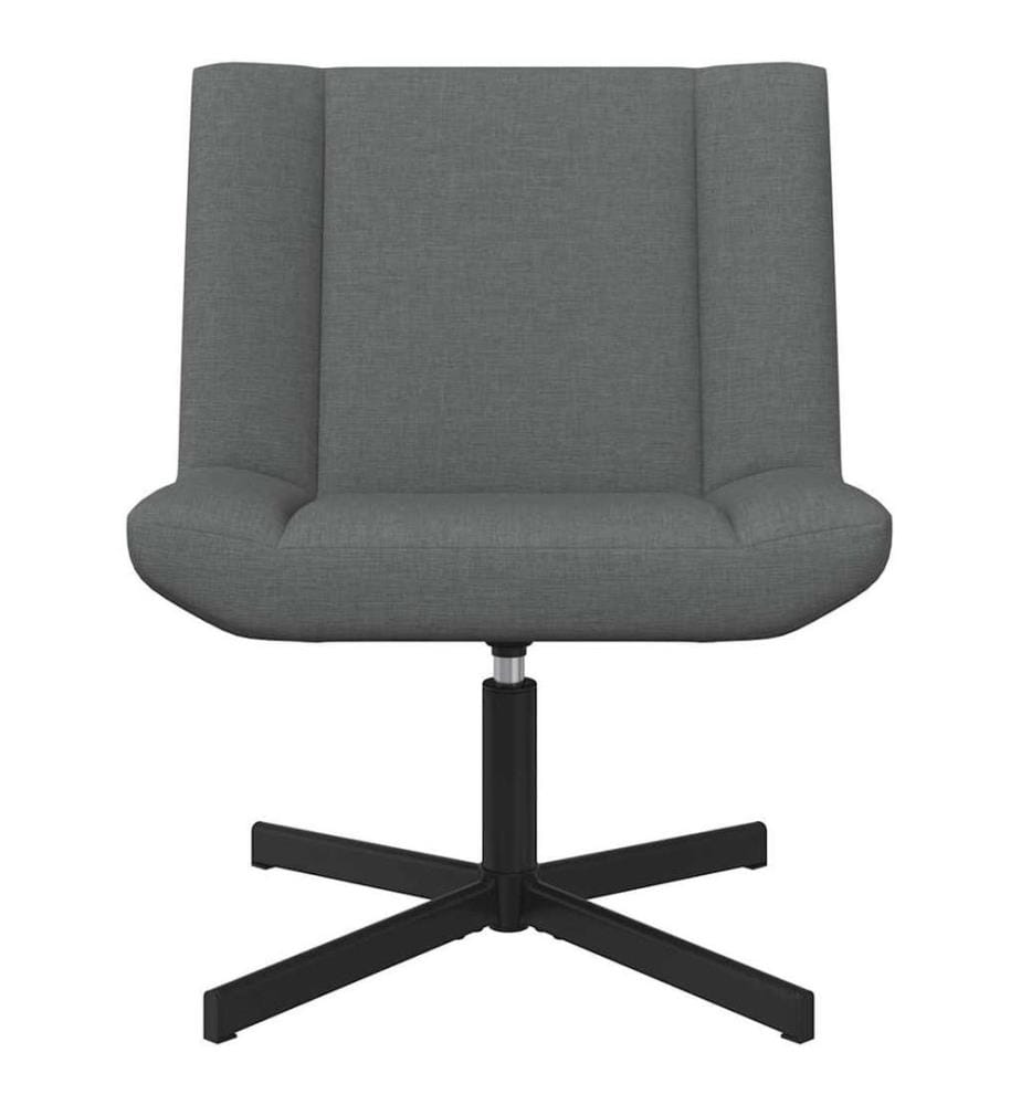 Chaise pivotante Gris foncé 63 x 75 x 76 cm tissu