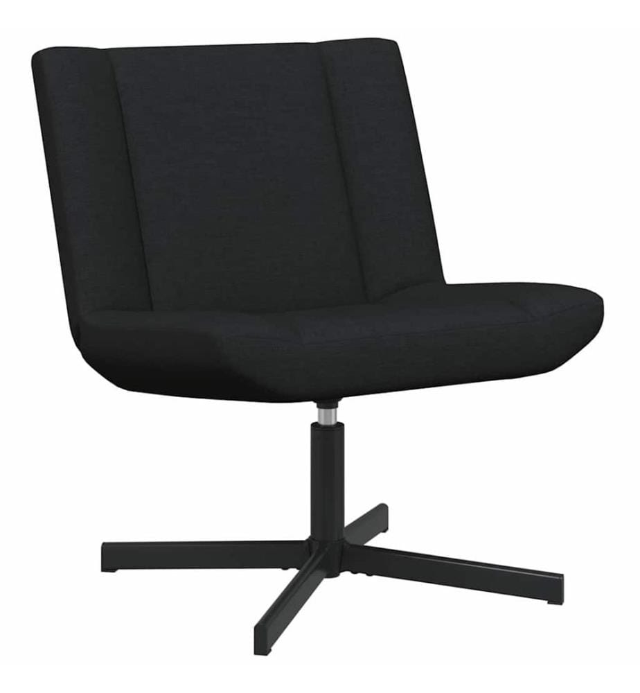 Chaise pivotante Noir 63 x 75 x 76 cm tissu