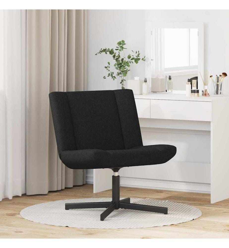 Chaise pivotante Noir 63 x 75 x 76 cm tissu