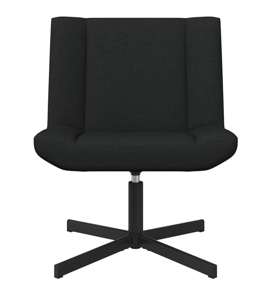 Chaise pivotante Noir 63 x 75 x 76 cm tissu