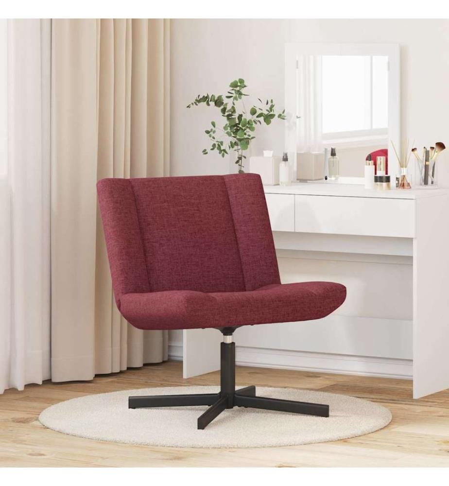 Drehstuhl Weinrot 63 x 75 x 76 cm Stoff