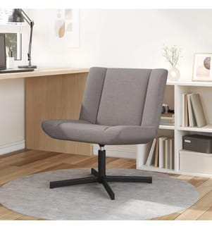 Chaise pivotante Taupe 63 x 75 x 76 cm tissu