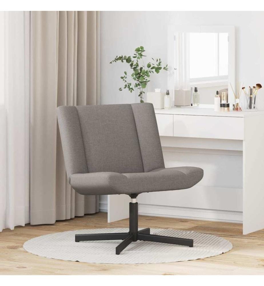 Chaise pivotante Taupe 63 x 75 x 76 cm tissu