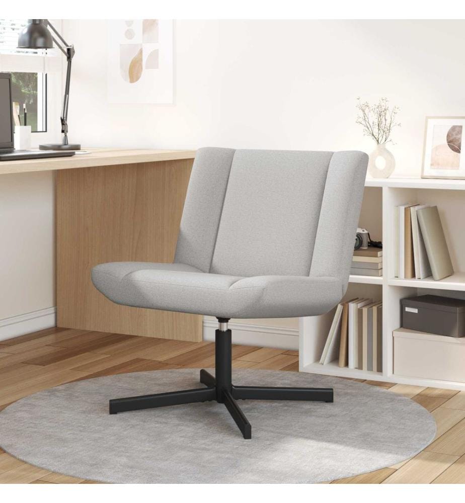 Chaise pivotante Gris nuage 63 x 75 x 76 cm tissu
