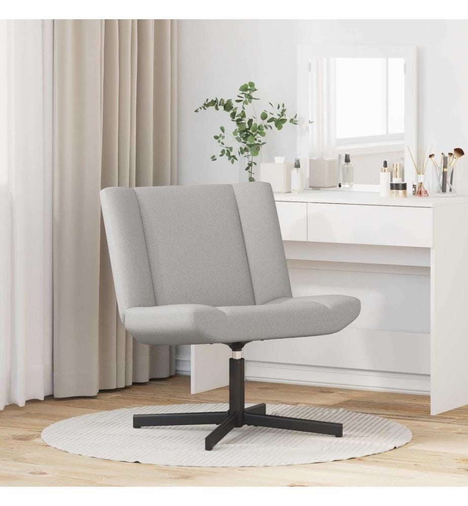 Chaise pivotante Gris nuage 63 x 75 x 76 cm tissu