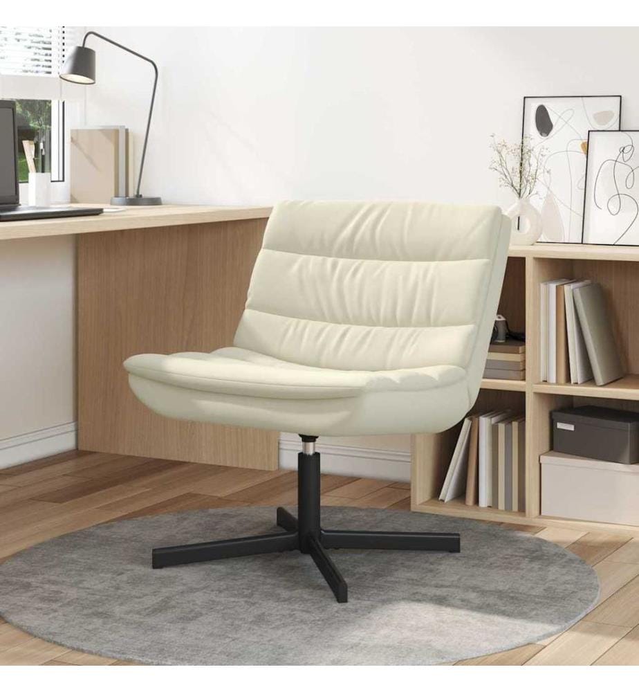 Chaise pivotante Crème 63 x 75 x 76 cm PU