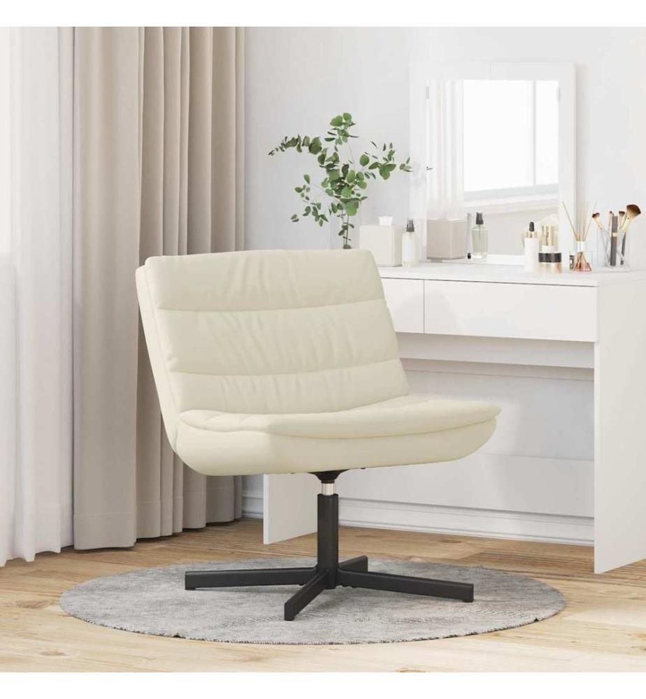 Chaise pivotante Crème 63 x 75 x 76 cm PU