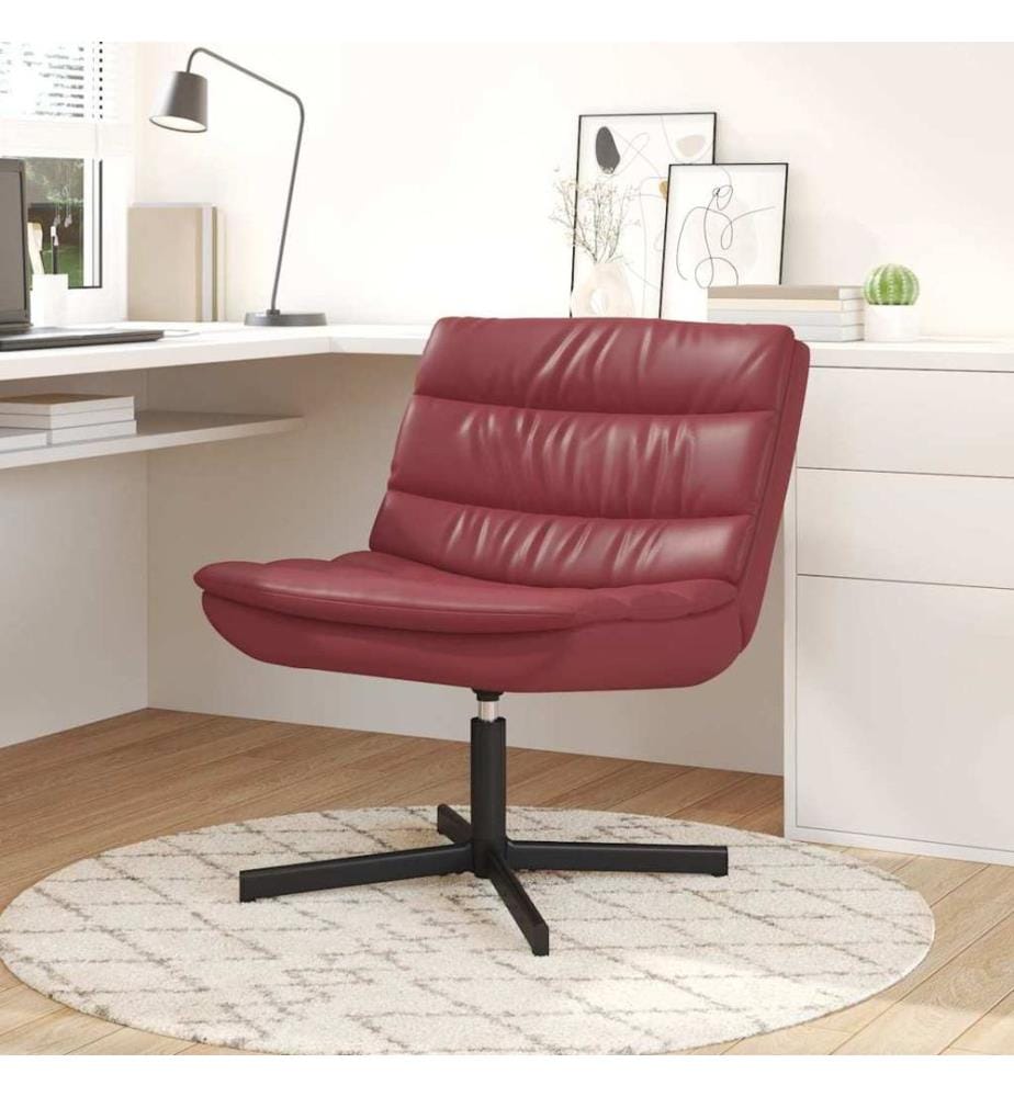 Drehstuhl Weinrot 63 x 75 x 76 cm PU
