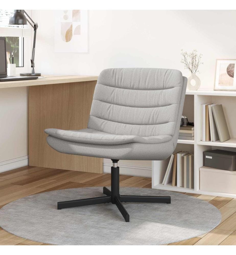 Chaise pivotante Gris nuage 63 x 75 x 76 cm tissu
