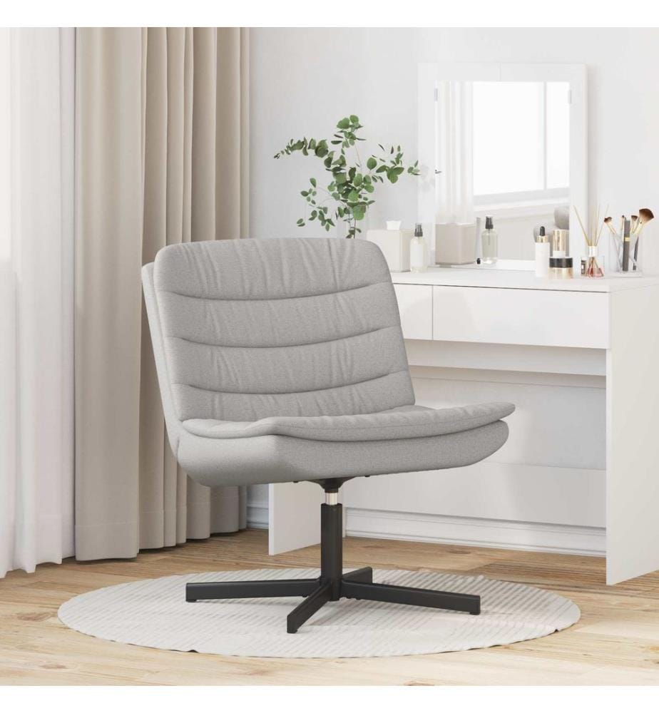 Chaise pivotante Gris nuage 63 x 75 x 76 cm tissu