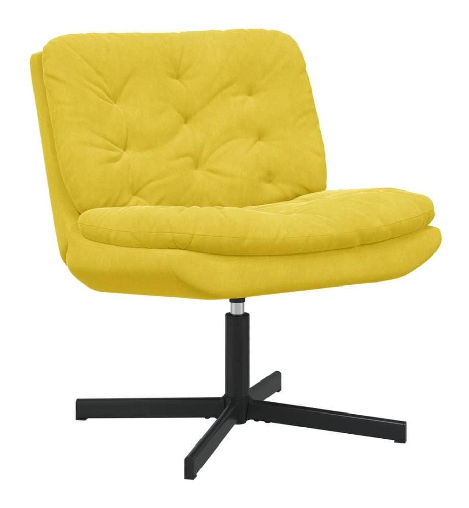 Fauteuil relaxant pivotant Jaune 63 x 75 x 76 cm Velours